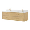 Custom image for Scandinavian Oak with Satin Bronze Trim / Giotto Quartz / No Mirror