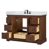Custom image for Dark Walnut with Matte Black Trim / White Cultured Marble / No Mirror