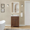 Custom image for Dark Walnut with Brushed Nickel Trim / Giotto Quartz / No Mirror