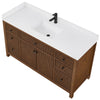 Custom image for Dark Walnut with Matte Black Trim / White Cultured Marble / No Mirror