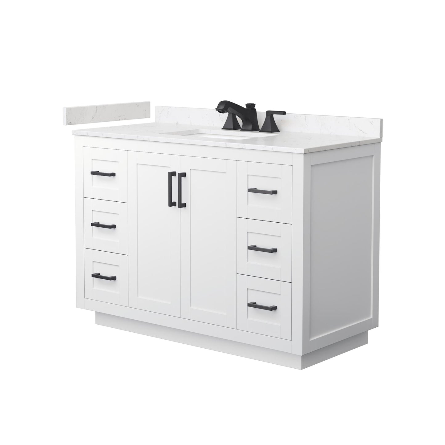 Miranda Bathroom Vanity with Countertop 48 inch Single Sink 3-hole Faucet Setup