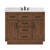 Custom image for Dark Oak with Matte Black Trim / Carrara Cultured Marble / No Mirror
