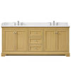 Custom image for Honey Oak with Polished Chrome Trim / Carrara Cultured Marble / No Mirror