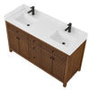 Custom image for Dark Walnut with Matte Black Trim / White Cultured Marble / No Mirror