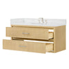 Custom image for Scandinavian Oak with Brushed Nickel Trim / White Quartz / No Mirror