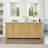 Custom image for Honey Oak with Matte Black Trim / White Quartz / No Mirror