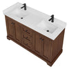 Custom image for Dark Walnut with Matte Black Trim / White Quartz / No Mirror