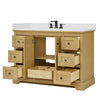 Custom image for Honey Oak with Matte Black Trim / White Cultured Marble / No Mirror