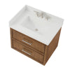 Custom image for Toasted Walnut with Brushed Nickel Trim / White Quartz / No Mirror
