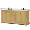 Custom image for Honey Oak with Matte Black Trim / White Quartz / No Mirror