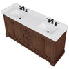 Custom image for Dark Walnut with Matte Black Trim / White Cultured Marble / No Mirror