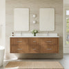 Custom image for Toasted Walnut with Brushed Nickel Trim / White Quartz / No Mirror