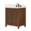 Custom image for Dark Walnut with Matte Black Trim / Giotto Quartz / No Mirror