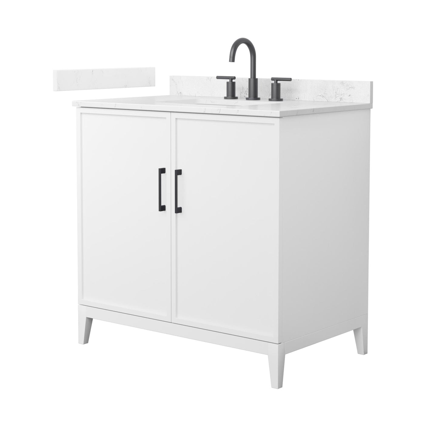 Elan Bathroom Vanity with Countertop 36 inch Single Sink 3-hole Faucet Setup