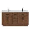 Custom image for Dark Oak with Matte Black Trim / Carrara Cultured Marble / No Mirror