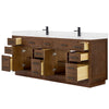 Custom image for Dark Oak with Matte Black Trim / White Quartz / No Mirror