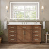 Custom image for Dark Oak with Brushed Nickel Trim / Giotto Quartz / No Mirror