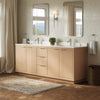 Custom image for Light Straw with Brushed Nickel Trim / White Quartz / No Mirror
