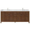 Custom image for Dark Walnut with Brushed Nickel Trim / Carrara Cultured Marble / No Mirror