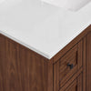 Custom image for Dark Walnut with Matte Black Trim / White Quartz / No Mirror