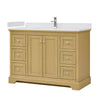 Custom image for Honey Oak with Polished Chrome Trim / White Cultured Marble / No Mirror