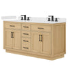 Custom image for Rift Oak with Matte Black Trim / Carrara Cultured Marble / No Mirror