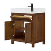 Custom image for Dark Walnut with Matte Black Trim / Giotto Quartz / No Mirror