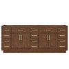 Custom image for Dark Oak with Brushed Gold Trim / No Mirror