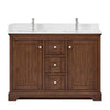 Custom image for Dark Walnut with Polished Chrome Trim / White Quartz / No Mirror