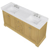 Custom image for Honey Oak with Polished Chrome Trim / White Cultured Marble / No Mirror