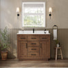 Custom image for Dark Oak with Matte Black Trim / White Cultured Marble / No Mirror