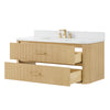 Custom image for Scandinavian Oak with Satin Bronze Trim / Giotto Quartz / No Mirror