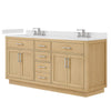 Custom image for Rift Oak with Brushed Nickel Trim / Giotto Quartz / No Mirror