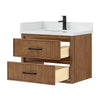 Custom image for Toasted Walnut with Matte Black Trim / Giotto Quartz / No Mirror