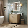 Custom image for White Oak with Brushed Nickel Trim / White Cultured Marble / No Mirror