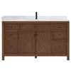 Custom image for Dark Walnut with Matte Black Trim / Carrara Cultured Marble / No Mirror