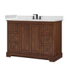 Custom image for Dark Walnut with Matte Black Trim / White Quartz / No Mirror