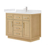 Custom image for Rift Oak with Brushed Nickel Trim / Carrara Cultured Marble / No Mirror