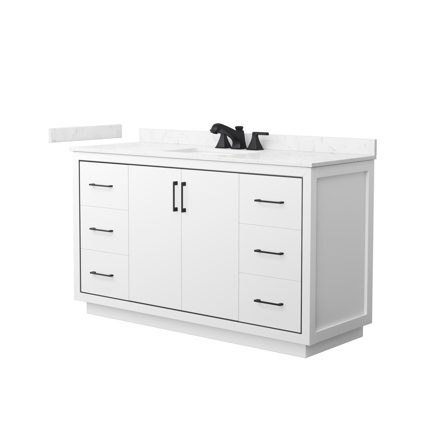 Icon Bathroom Vanity with Countertop 60 inch Single Sink 3-hole Faucet Setup