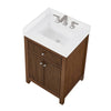 Custom image for Dark Walnut with Brushed Nickel Trim / White Cultured Marble / No Mirror