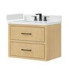 Custom image for Scandinavian Oak with Matte Black Trim / White Quartz / No Mirror