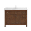 Custom image for Dark Walnut with Brushed Nickel Trim / Carrara Cultured Marble / No Mirror