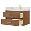 Custom image for Toasted Walnut with Satin Bronze Trim / Giotto Quartz / No Mirror