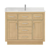 Custom image for Rift Oak with Brushed Nickel Trim / Giotto Quartz / No Mirror