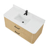 Custom image for Scandinavian Oak with Matte Black Trim / White Quartz / No Mirror