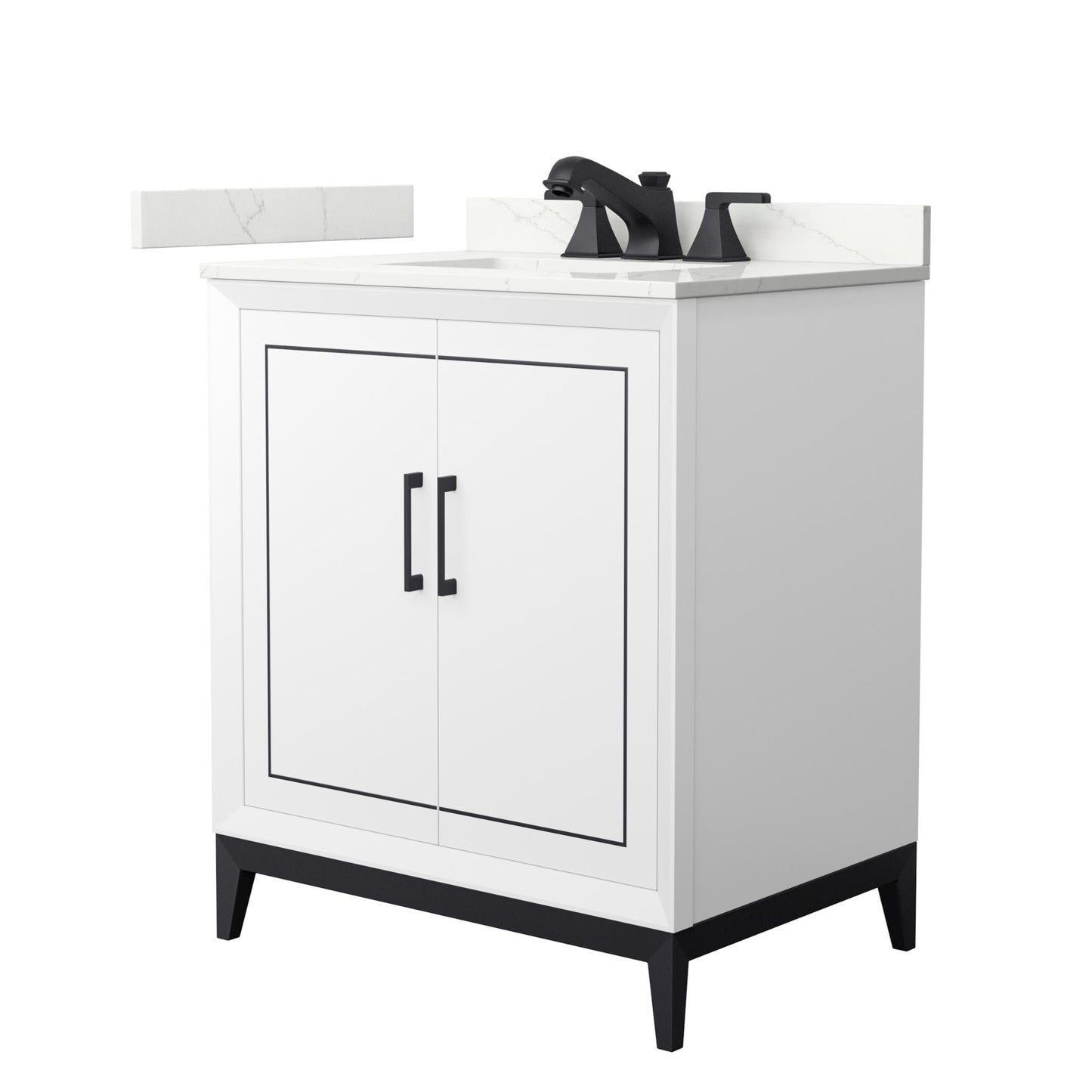 Marlena Bathroom Vanity with Countertop 30 inch Single Sink 3-hole Faucet Setup