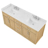 Custom image for Rift Oak with Brushed Nickel Trim / Carrara Cultured Marble / No Mirror