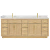 Custom image for Rift Oak with Brushed Gold Trim / Giotto Quartz / No Mirror