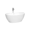 Custom image for White with Shiny White Trim and Polished Chrome Faucet / 55