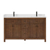 Custom image for Dark Walnut with Matte Black Trim / White Quartz / No Mirror